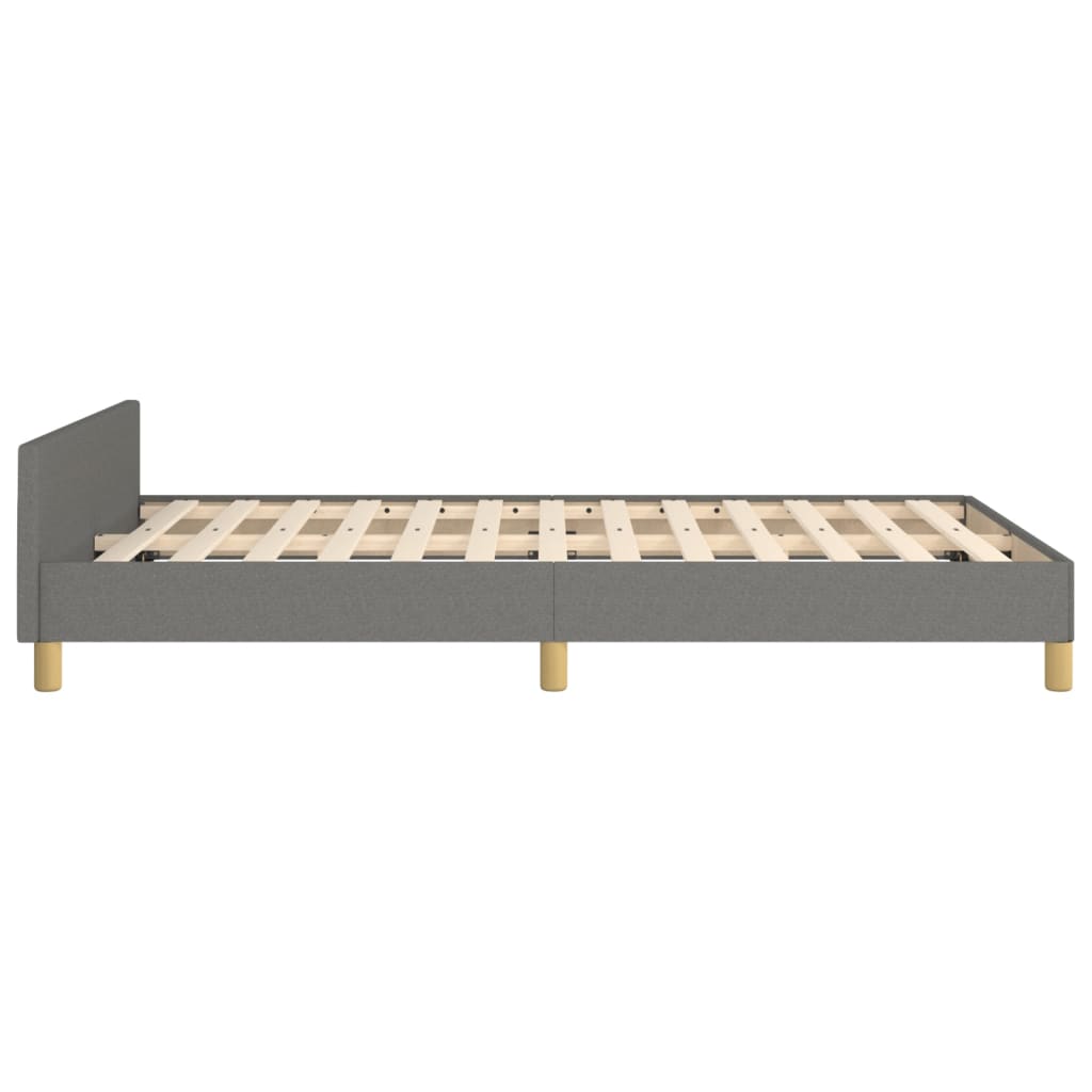 Bedframe zonder matras 120x200 cm stof donkergrijs is nu te koop bij PeponiXL, paradijselijk wonen!