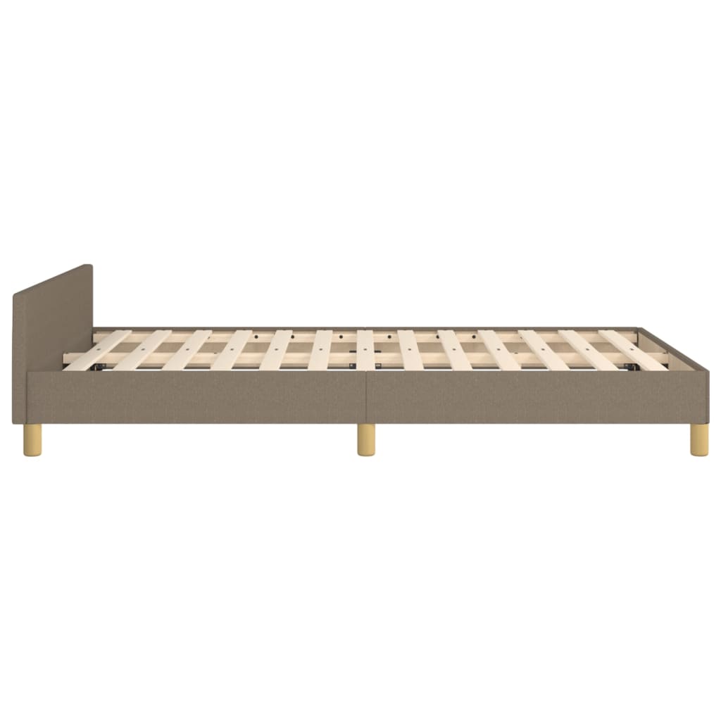 Bedframe zonder matras 120x200 cm stof taupe is nu te koop bij PeponiXL, paradijselijk wonen!