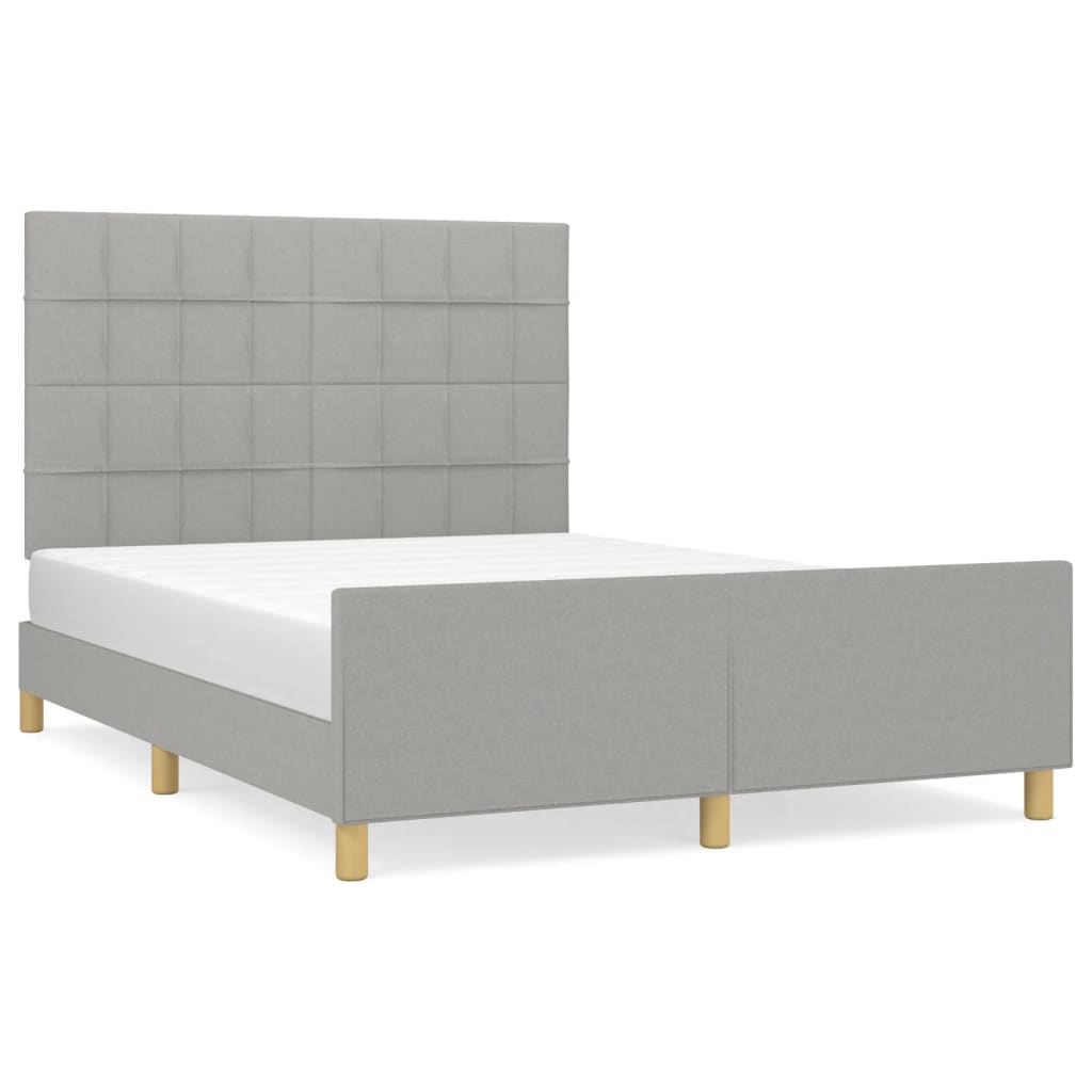 Bedframe zonder matras stof lichtgrijs 140x190 cm is nu te koop bij PeponiXL, paradijselijk wonen!