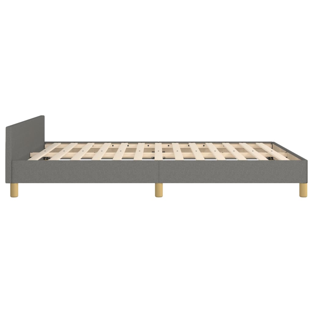 Bedframe zonder matras stof donkergrijs 140x190 cm is nu te koop bij PeponiXL, paradijselijk wonen!