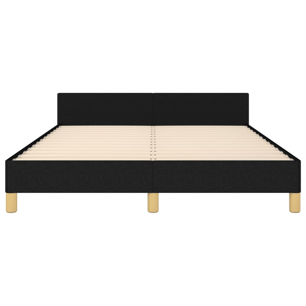 Bedframe zonder matras stof zwart 140x190 cm is nu te koop bij PeponiXL, paradijselijk wonen!