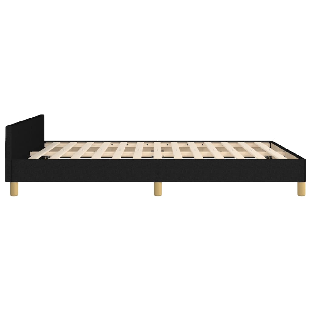 Bedframe zonder matras stof zwart 140x190 cm is nu te koop bij PeponiXL, paradijselijk wonen!