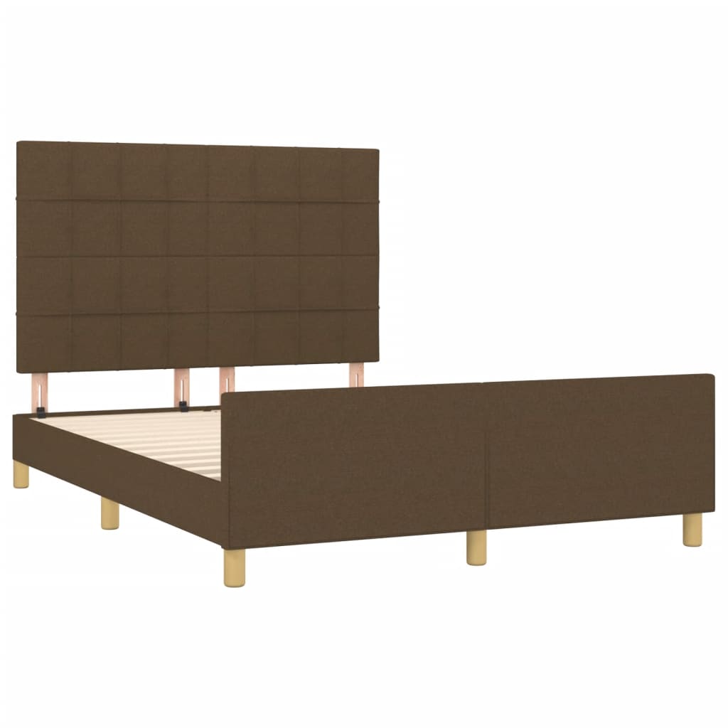 Bedframe zonder matras stof donkerbruin 140x190 cm is nu te koop bij PeponiXL, paradijselijk wonen!
