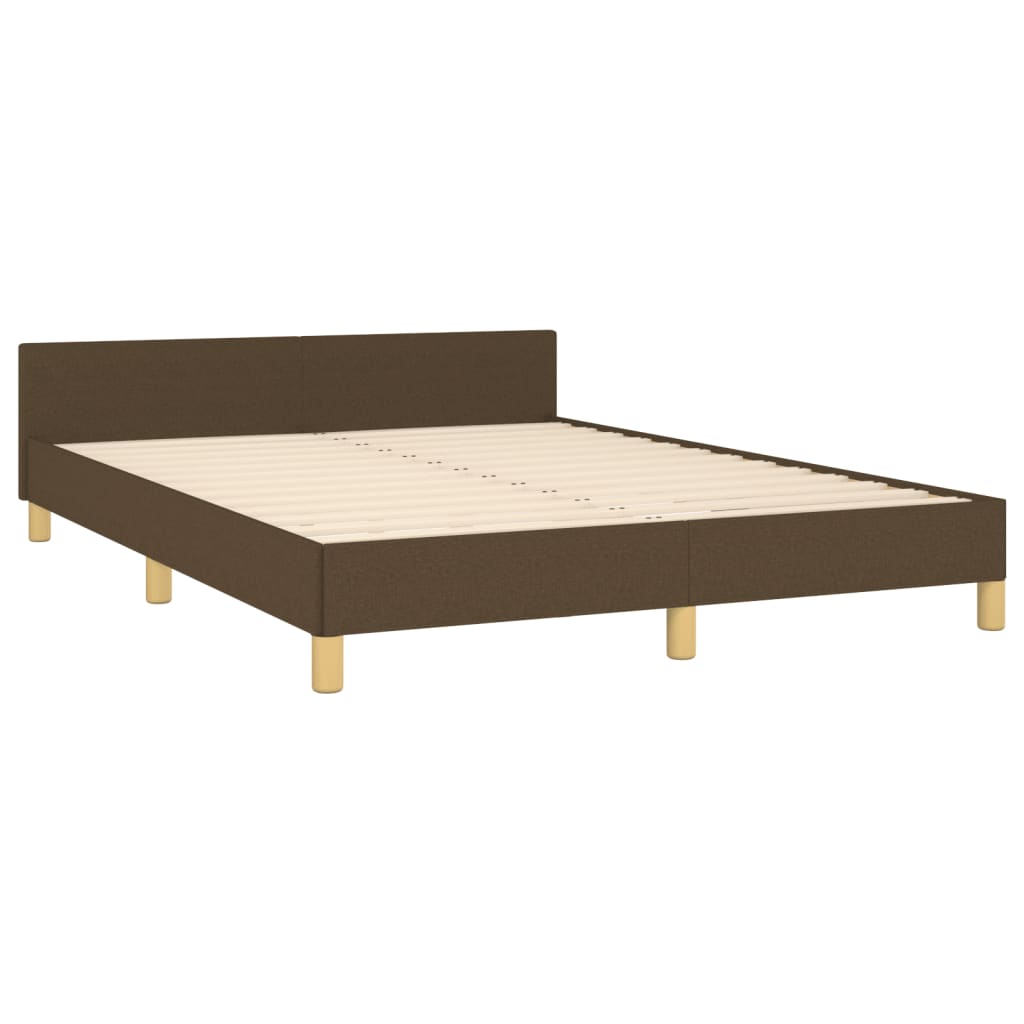 Bedframe zonder matras stof donkerbruin 140x190 cm is nu te koop bij PeponiXL, paradijselijk wonen!