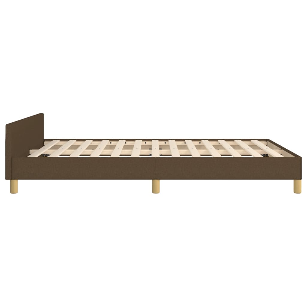 Bedframe zonder matras stof donkerbruin 140x190 cm is nu te koop bij PeponiXL, paradijselijk wonen!