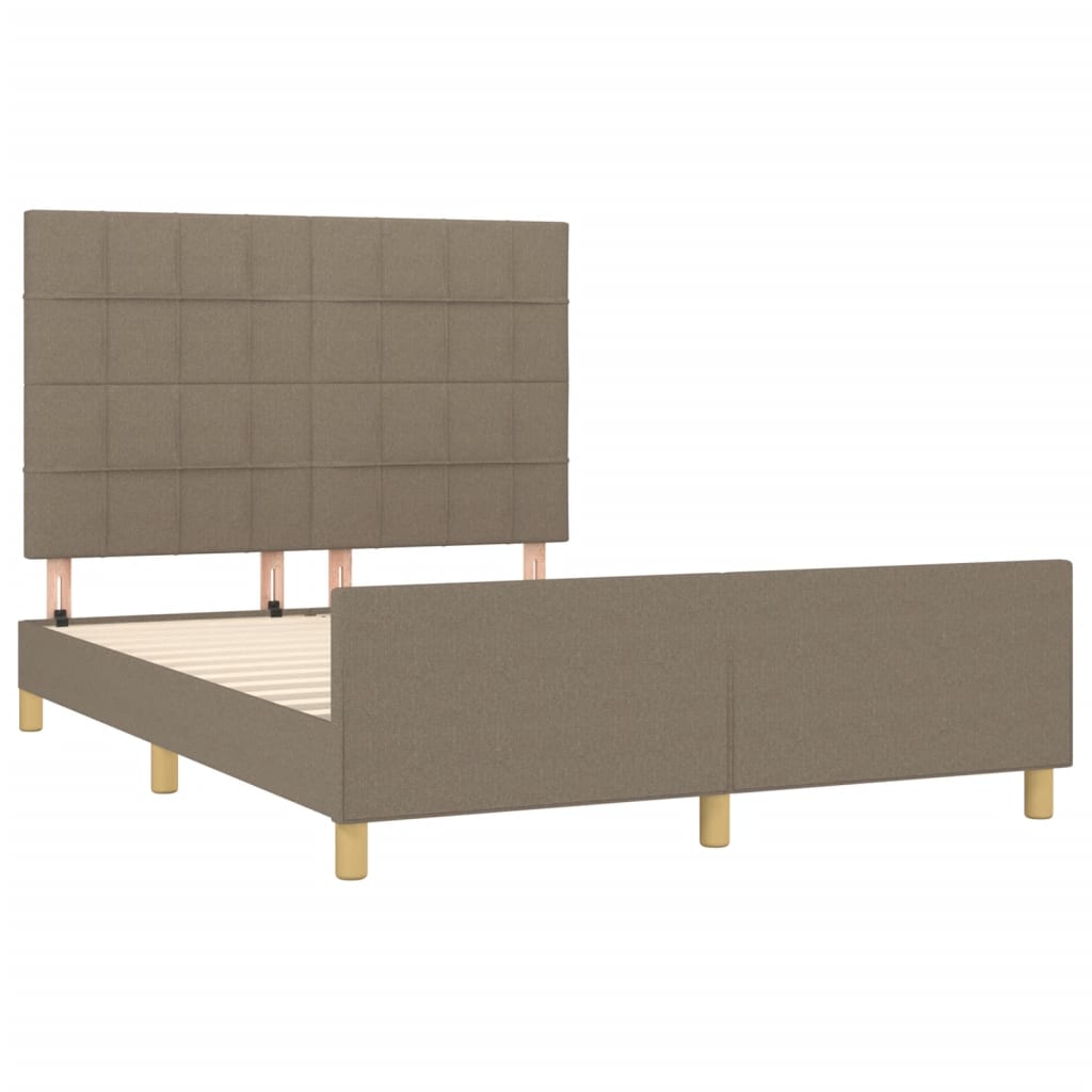 Bedframe zonder matras stof taupe 140x190 cm is nu te koop bij PeponiXL, paradijselijk wonen!