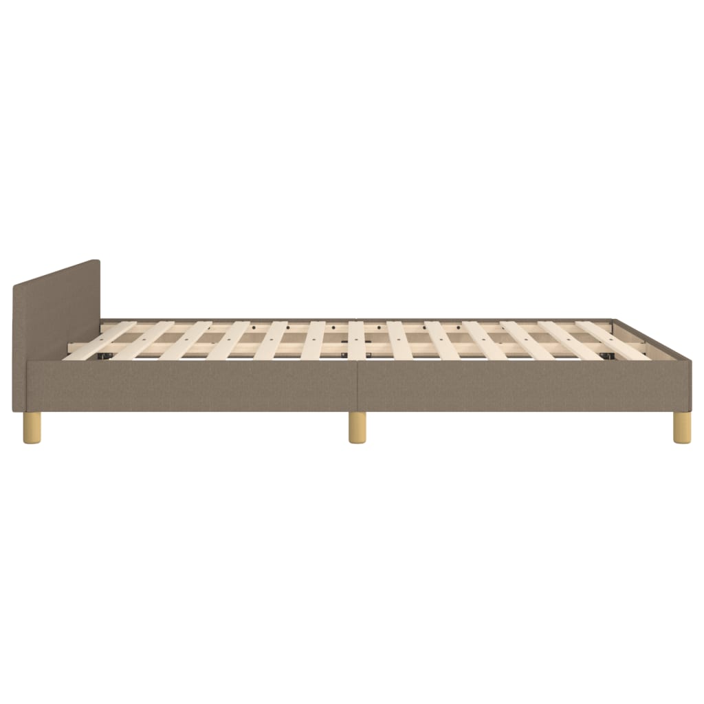Bedframe zonder matras stof taupe 140x190 cm is nu te koop bij PeponiXL, paradijselijk wonen!