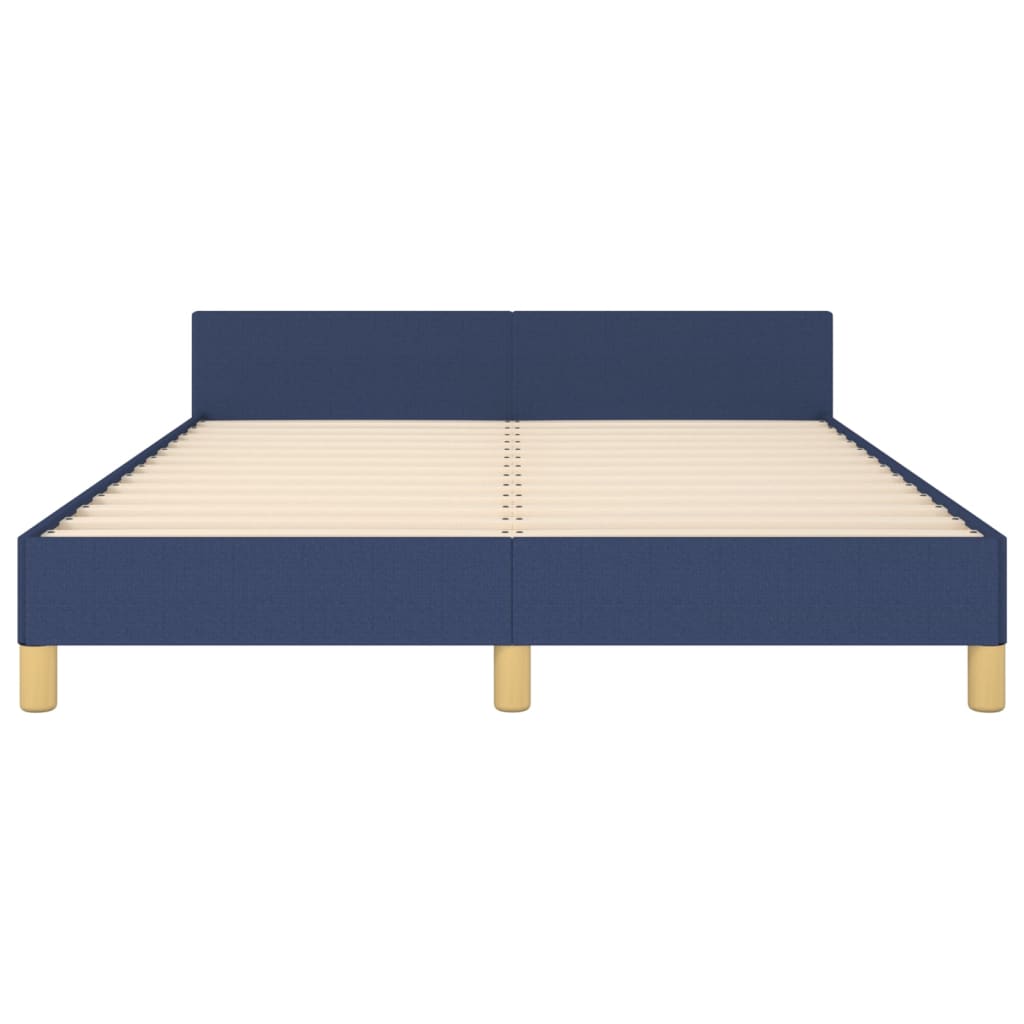 Bedframe zonder matras stof blauw 140x190 cm is nu te koop bij PeponiXL, paradijselijk wonen!