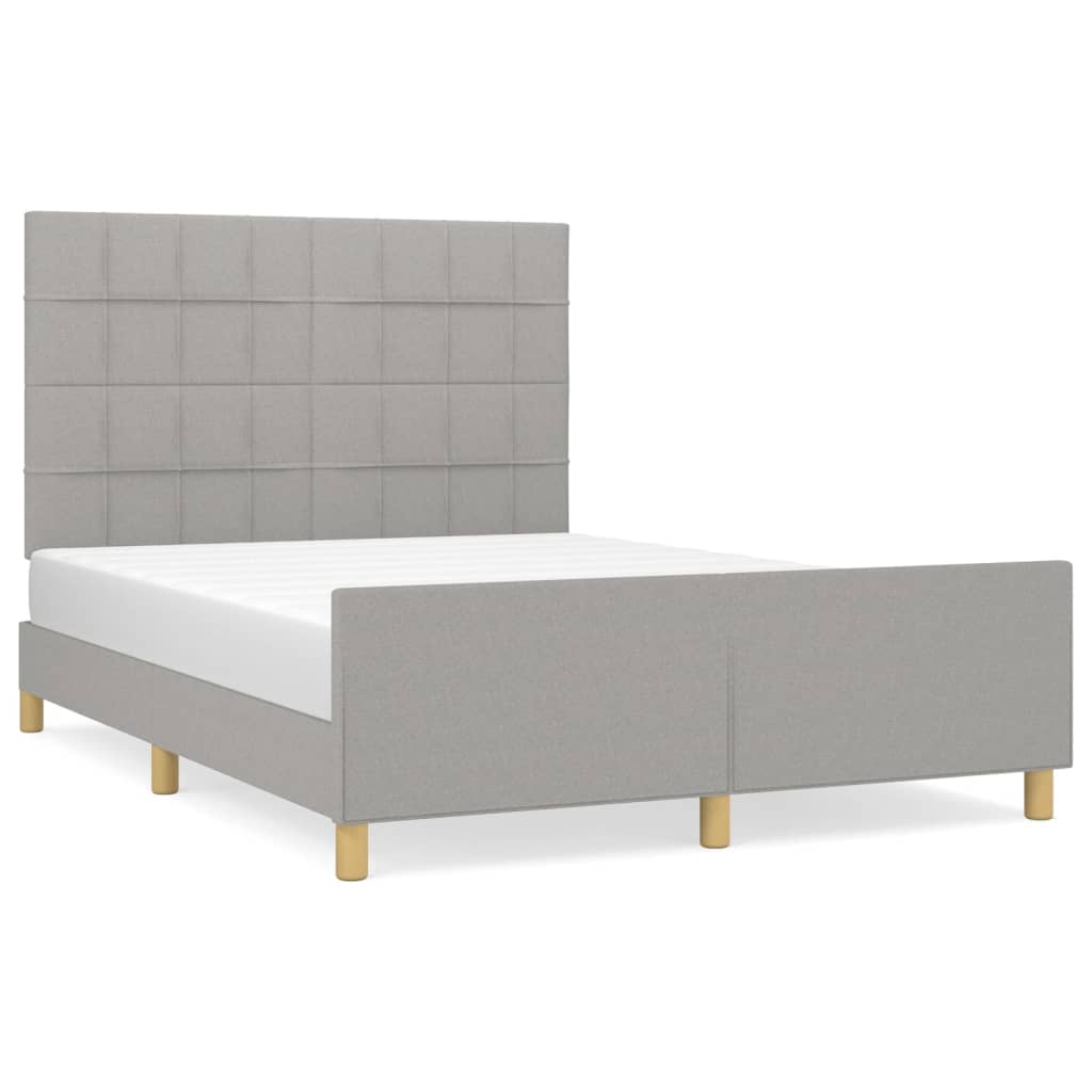 Bedframe zonder matras stof lichtgrijs 140x200 cm is nu te koop bij PeponiXL, paradijselijk wonen!