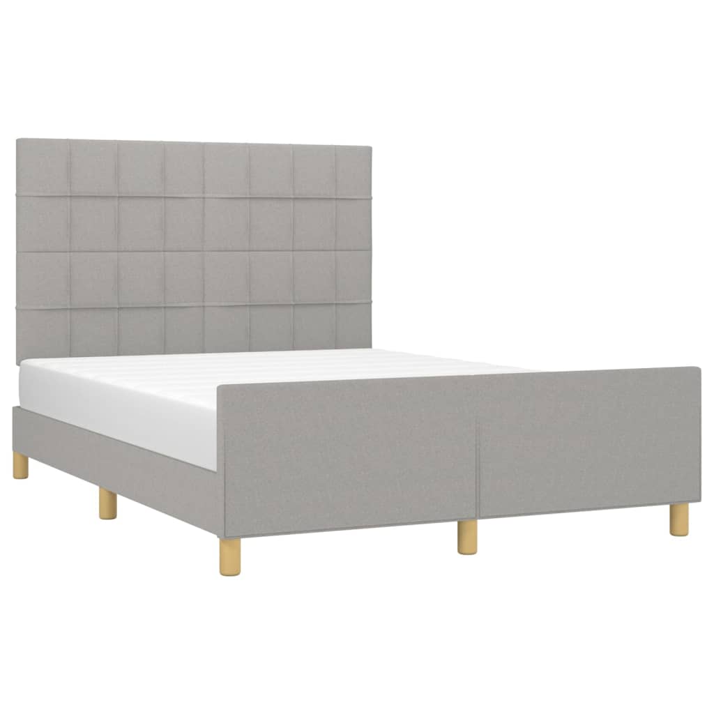 Bedframe zonder matras stof lichtgrijs 140x200 cm is nu te koop bij PeponiXL, paradijselijk wonen!