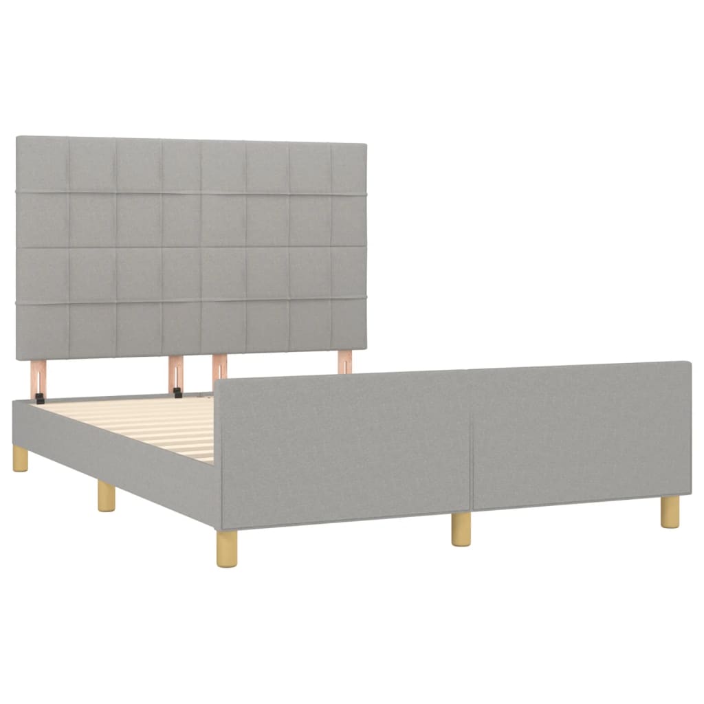Bedframe zonder matras stof lichtgrijs 140x200 cm is nu te koop bij PeponiXL, paradijselijk wonen!