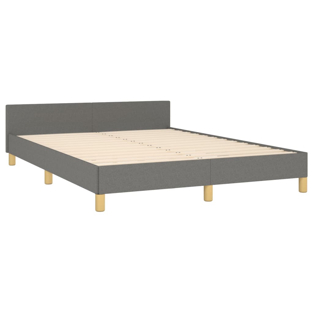 Bedframe zonder matras stof donkergrijs 140x200 cm is nu te koop bij PeponiXL, paradijselijk wonen!
