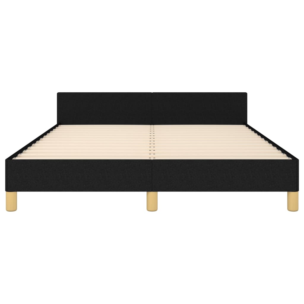 Bedframe zonder matras stof zwart 140x200 cm is nu te koop bij PeponiXL, paradijselijk wonen!