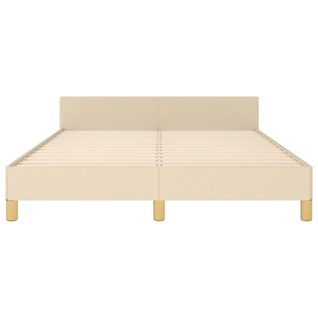 Bedframe zonder matras stof crèmekleurig 140x200 cm is nu te koop bij PeponiXL, paradijselijk wonen!