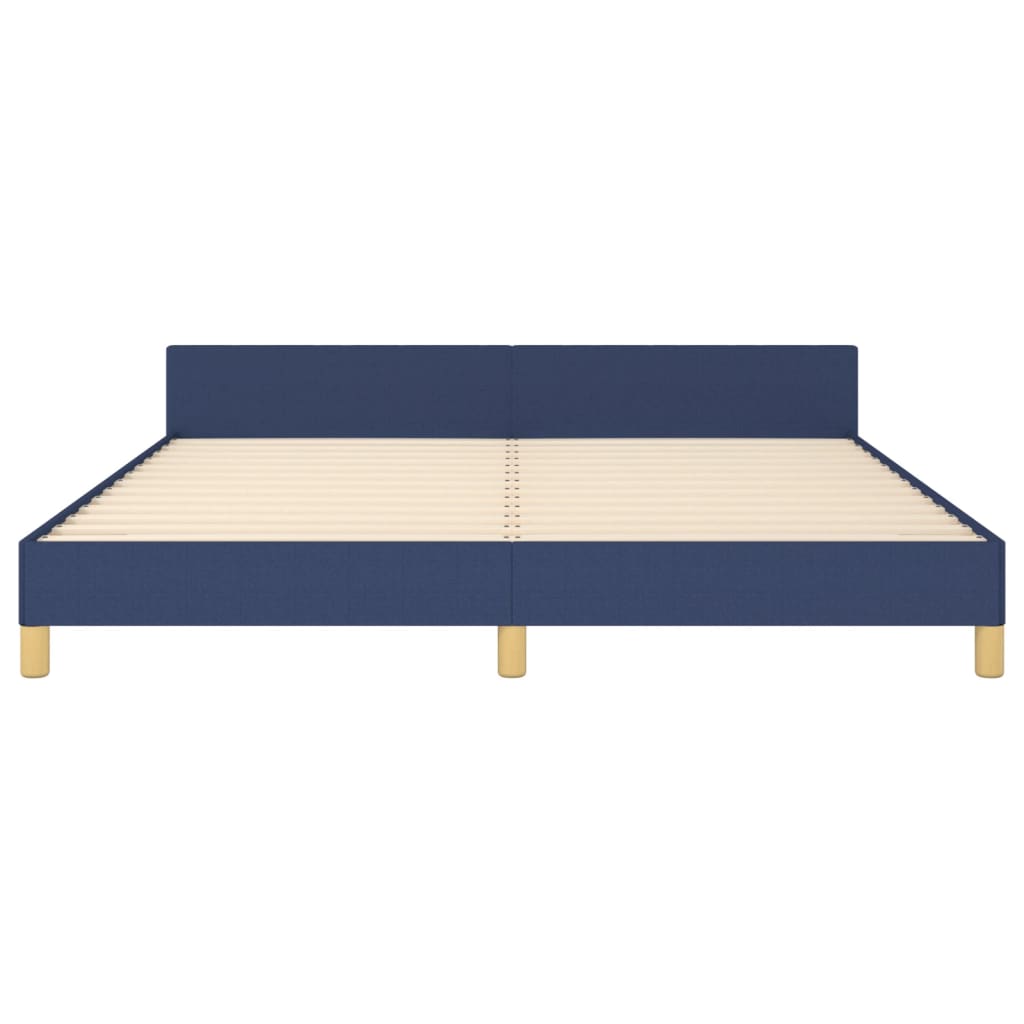 Bedframe zonder matras stof blauw 160x200 cm is nu te koop bij PeponiXL, paradijselijk wonen!