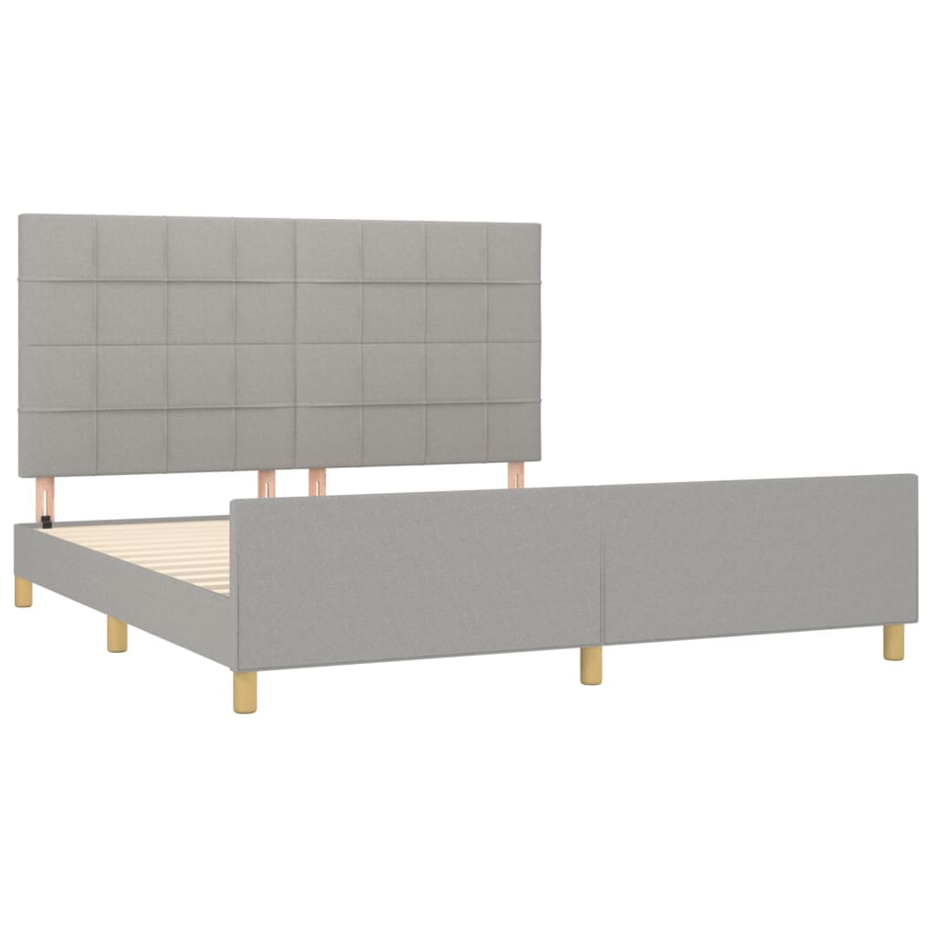 Bedframe zonder matras stof lichtgrijs 180x200 cm is nu te koop bij PeponiXL, paradijselijk wonen!
