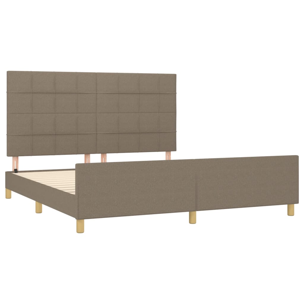 Bedframe zonder matras stof taupe 180x200 cm is nu te koop bij PeponiXL, paradijselijk wonen!