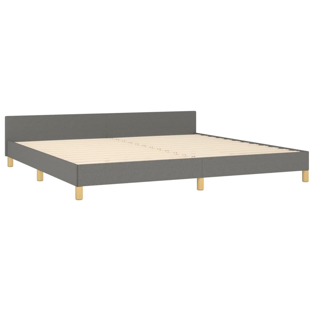 Bedframe zonder matras stof donkergrijs 200x200 cm is nu te koop bij PeponiXL, paradijselijk wonen!