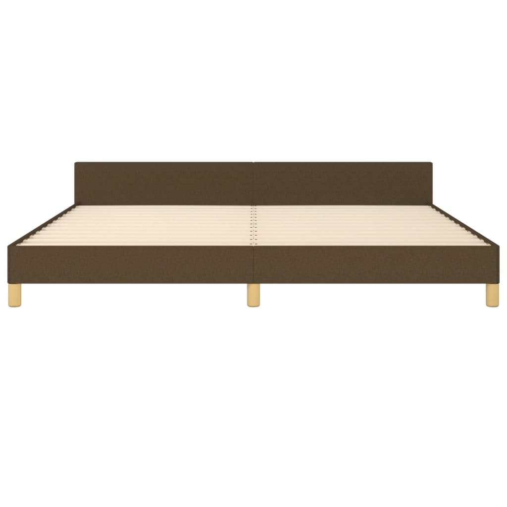 Bedframe zonder matras stof donkerbruin 200x200 cm is nu te koop bij PeponiXL, paradijselijk wonen!
