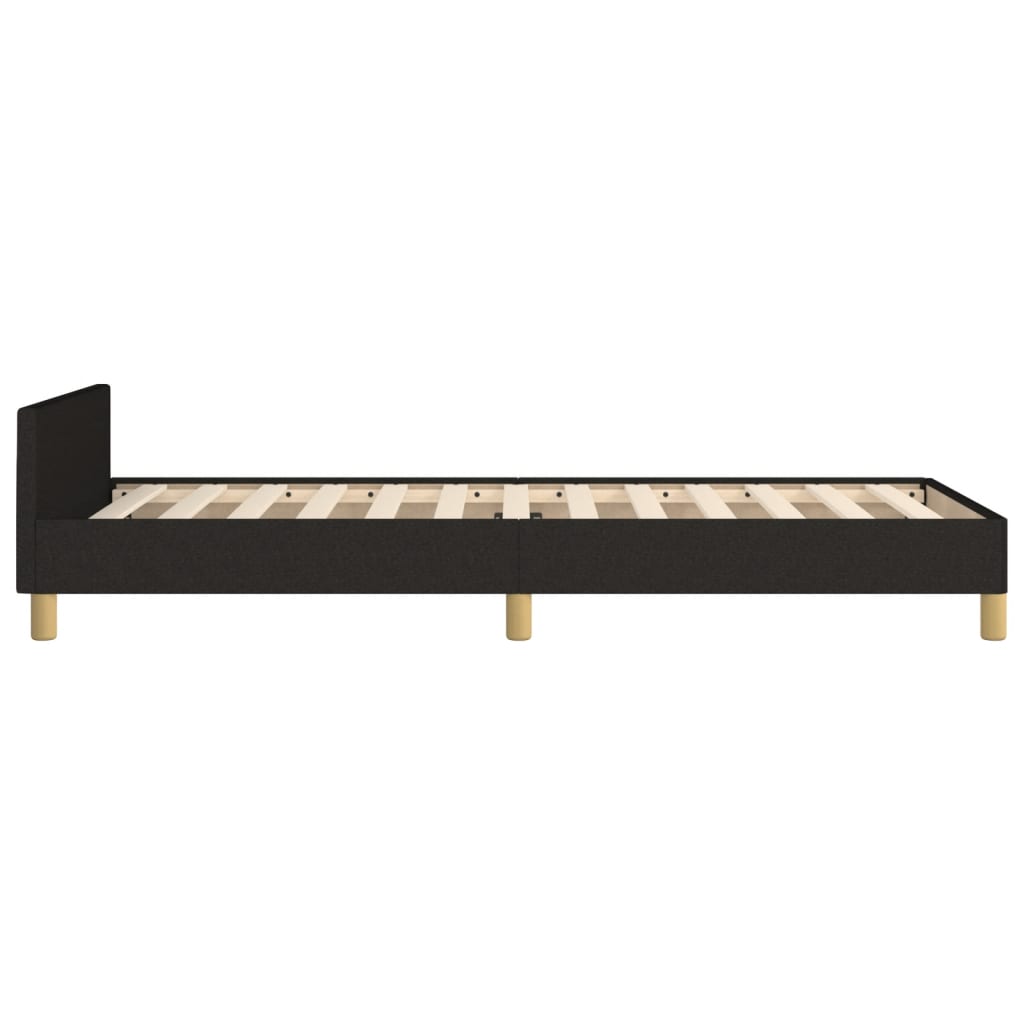 Bedframe zonder matras 90x190 cm stof zwart is nu te koop bij PeponiXL, paradijselijk wonen!