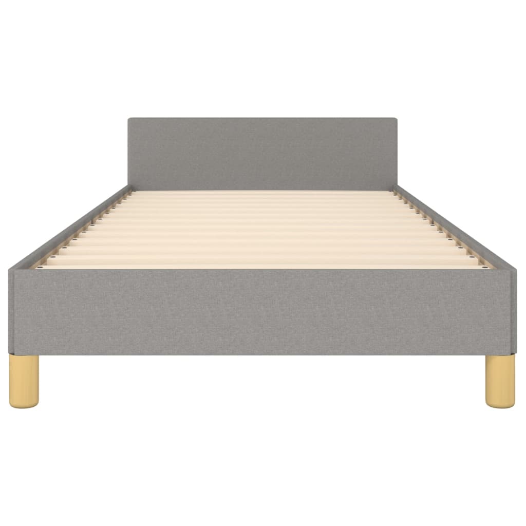 Bedframe zonder matras 90x200 cm stof lichtgrijs is nu te koop bij PeponiXL, paradijselijk wonen!