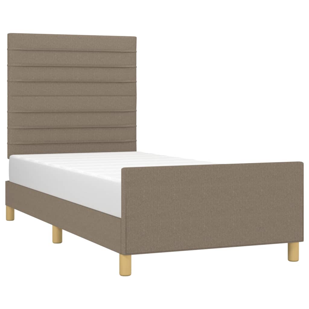 Bedframe zonder matras 90x200 cm stof taupe is nu te koop bij PeponiXL, paradijselijk wonen!