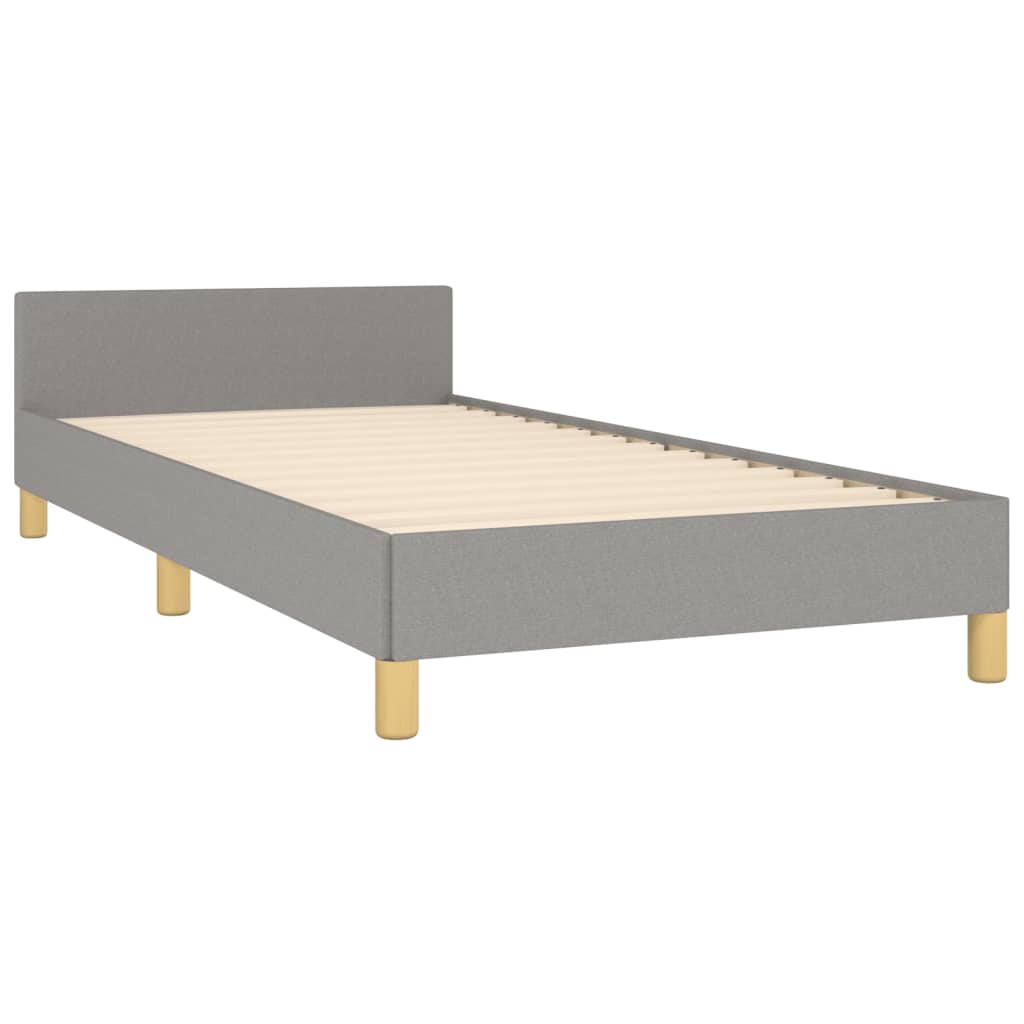 Bedframe zonder matras 100x200 cm stof lichtgrijs is nu te koop bij PeponiXL, paradijselijk wonen!
