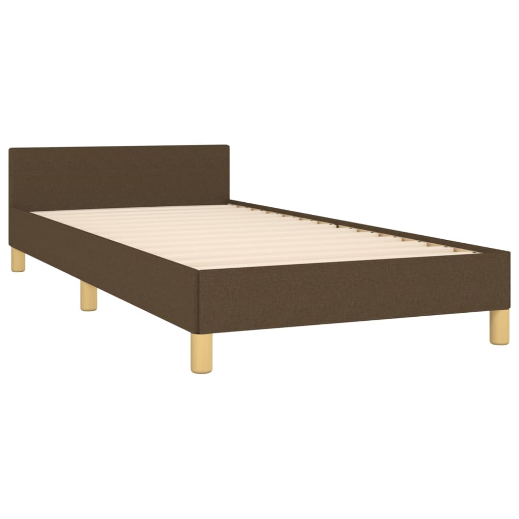 Bedframe zonder matras 100x200 cm stof donkerbruin is nu te koop bij PeponiXL, paradijselijk wonen!
