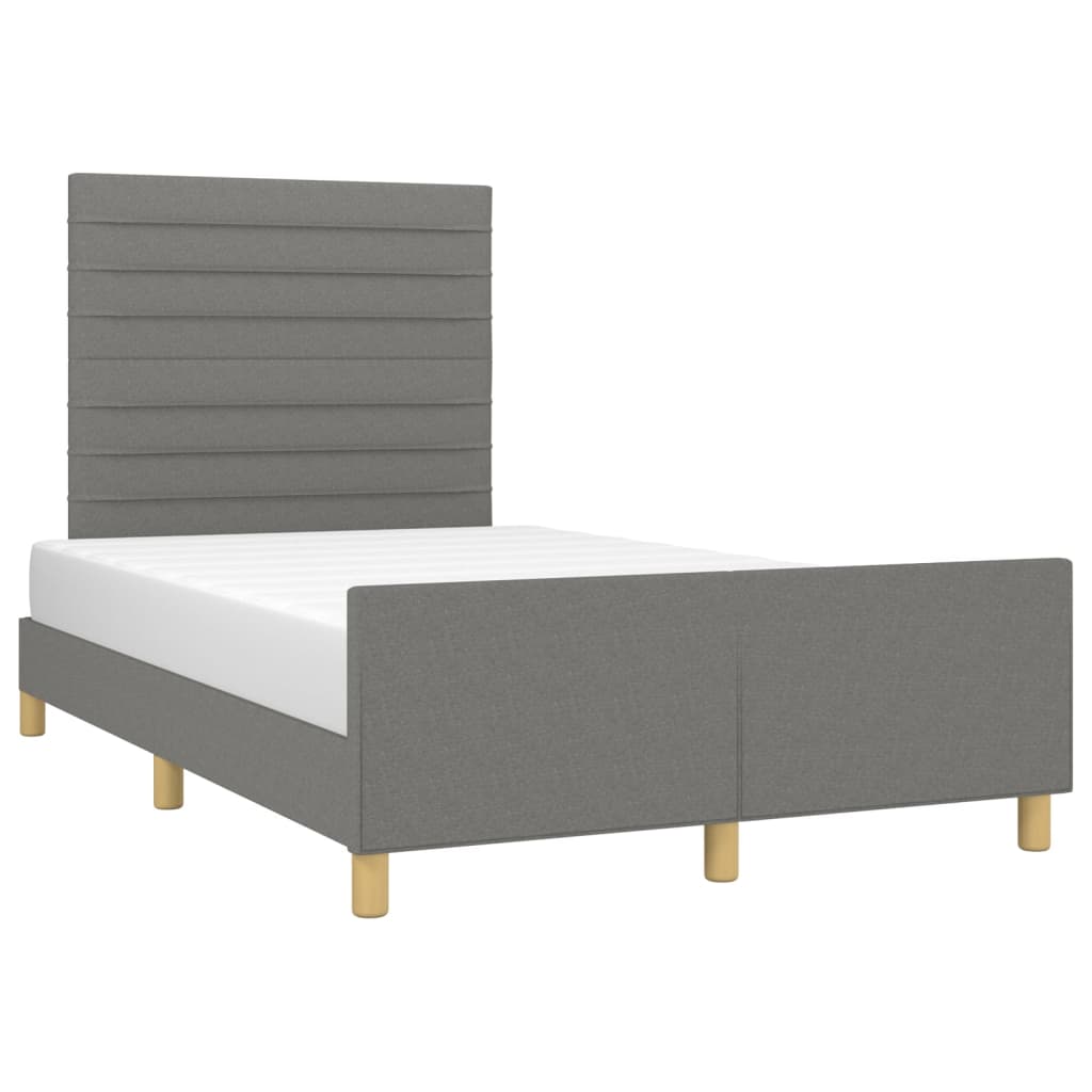 Bedframe zonder matras 120x200 cm stof donkergrijs is nu te koop bij PeponiXL, paradijselijk wonen!