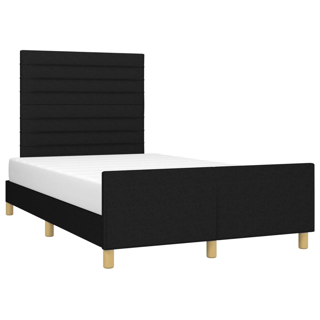 Bedframe zonder matras 120x200 cm stof zwart is nu te koop bij PeponiXL, paradijselijk wonen!