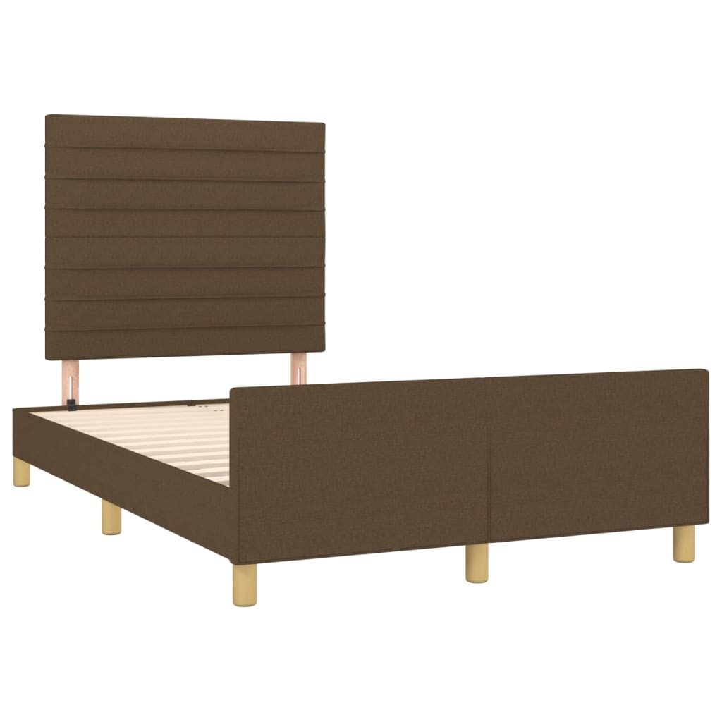 Bedframe zonder matras 120x200 cm stof donkerbruin is nu te koop bij PeponiXL, paradijselijk wonen!