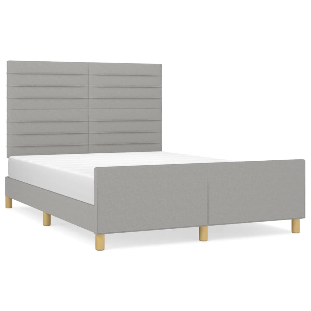 Bedframe zonder matras stof lichtgrijs 140x190 cm is nu te koop bij PeponiXL, paradijselijk wonen!