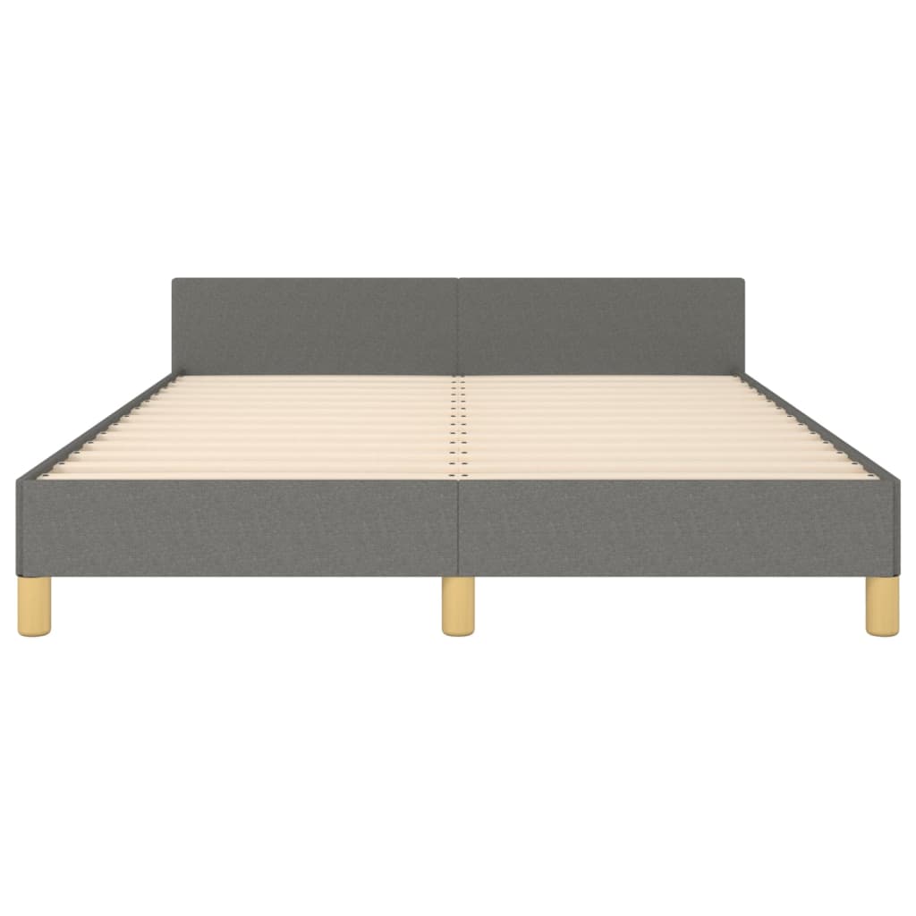 Bedframe zonder matras stof donkergrijs 140x190 cm is nu te koop bij PeponiXL, paradijselijk wonen!