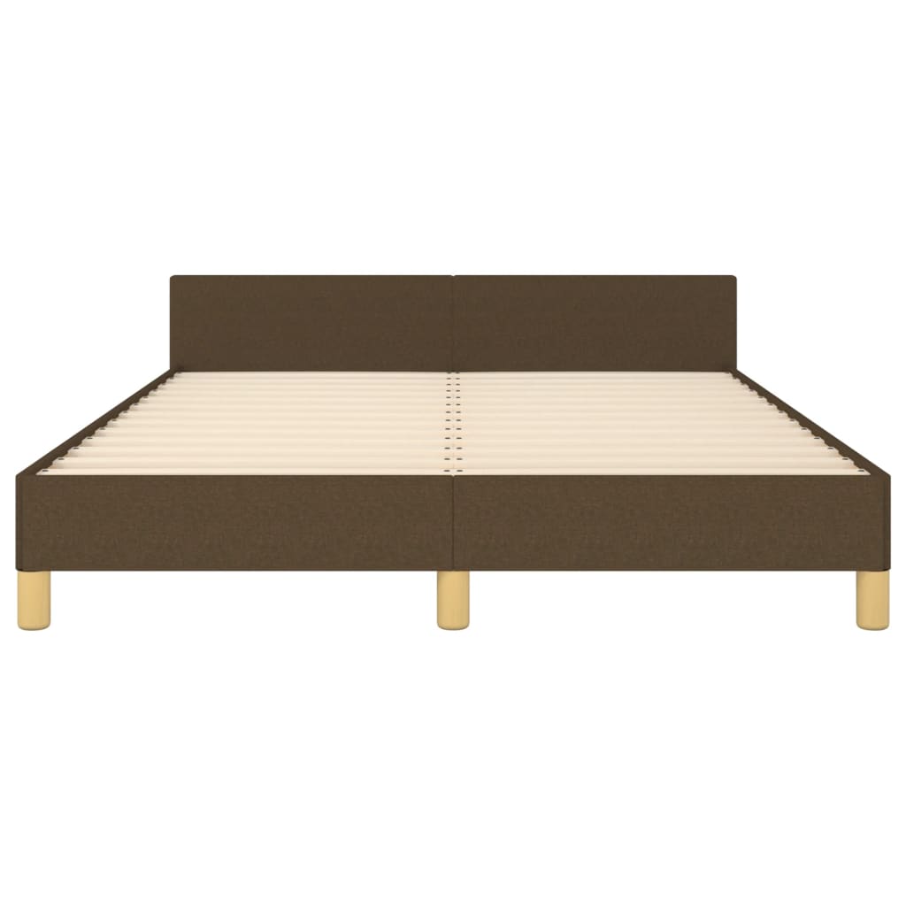 Bedframe zonder matras stof donkerbruin 140x190 cm is nu te koop bij PeponiXL, paradijselijk wonen!