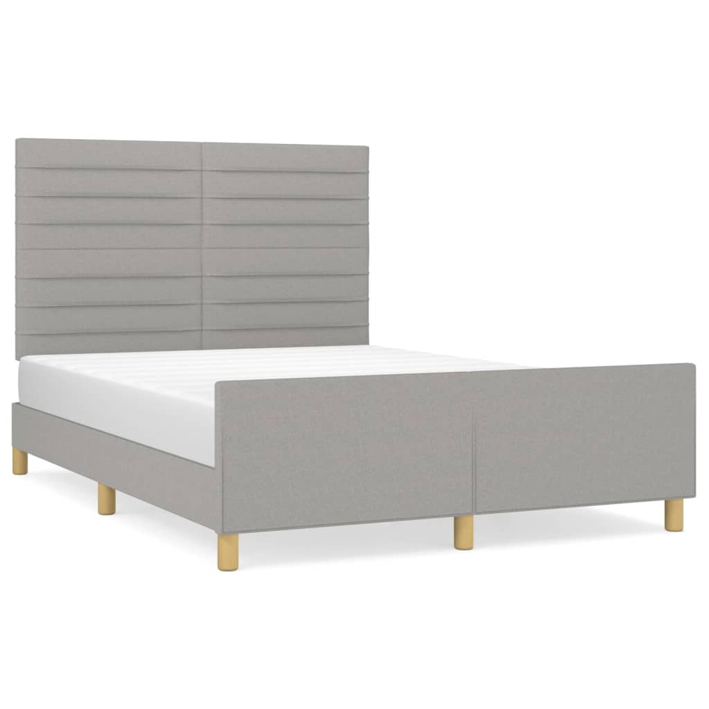 Bedframe zonder matras stof lichtgrijs 140x200 cm is nu te koop bij PeponiXL, paradijselijk wonen!