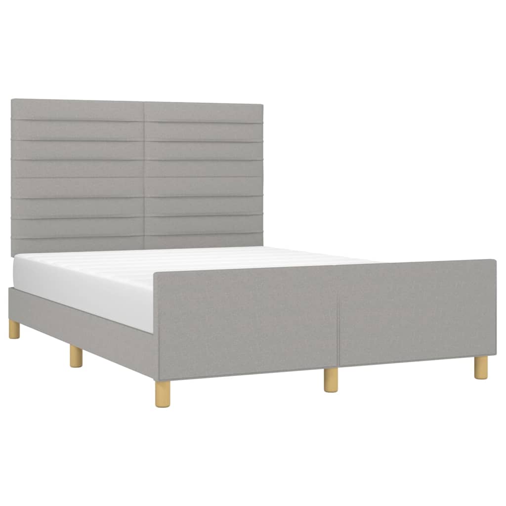 Bedframe zonder matras stof lichtgrijs 140x200 cm is nu te koop bij PeponiXL, paradijselijk wonen!