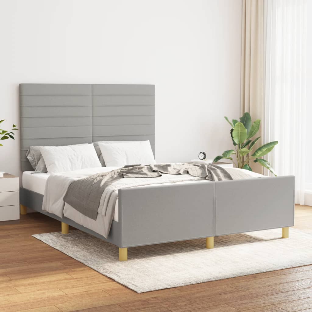 Bedframe zonder matras stof lichtgrijs 140x200 cm is nu te koop bij PeponiXL, paradijselijk wonen!