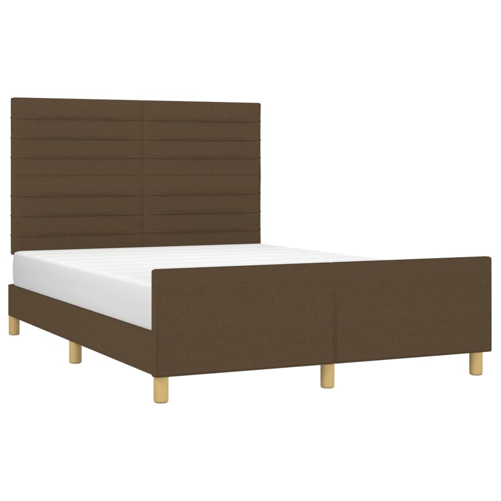 Bedframe zonder matras stof donkerbruin 140x200 cm is nu te koop bij PeponiXL, paradijselijk wonen!