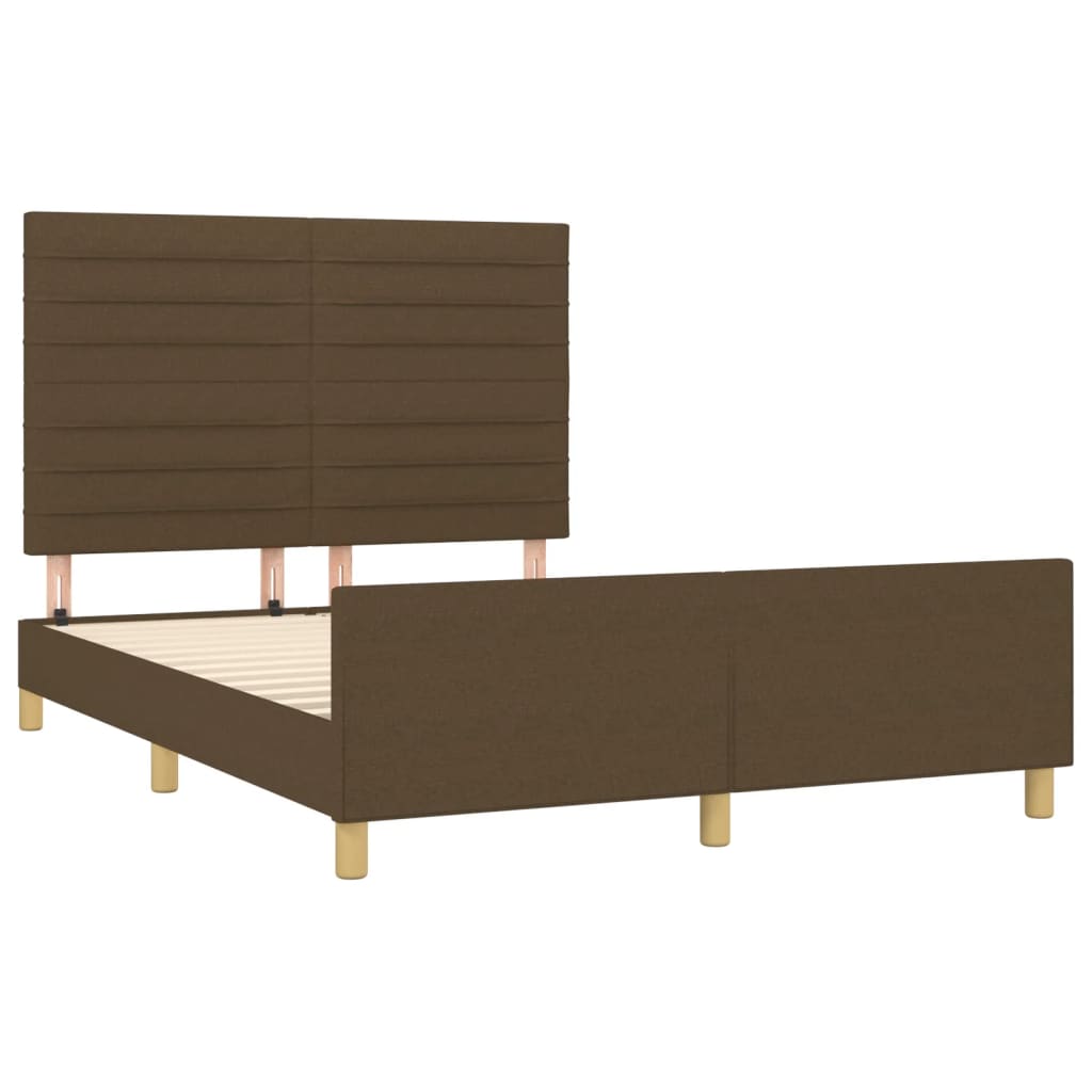 Bedframe zonder matras stof donkerbruin 140x200 cm is nu te koop bij PeponiXL, paradijselijk wonen!