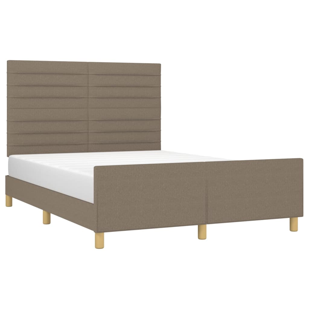 Bedframe zonder matras stof taupe 140x200 cm is nu te koop bij PeponiXL, paradijselijk wonen!