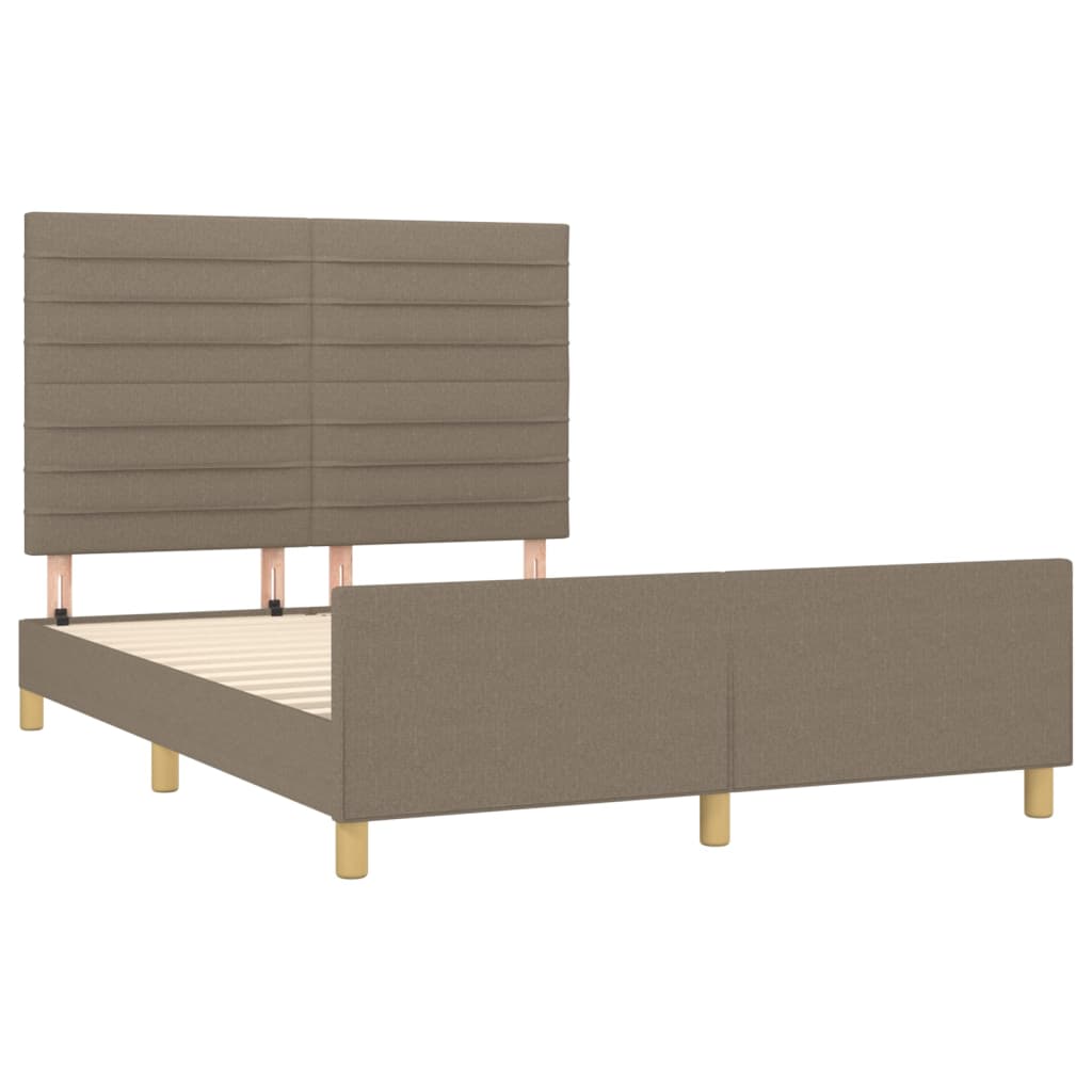 Bedframe zonder matras stof taupe 140x200 cm is nu te koop bij PeponiXL, paradijselijk wonen!