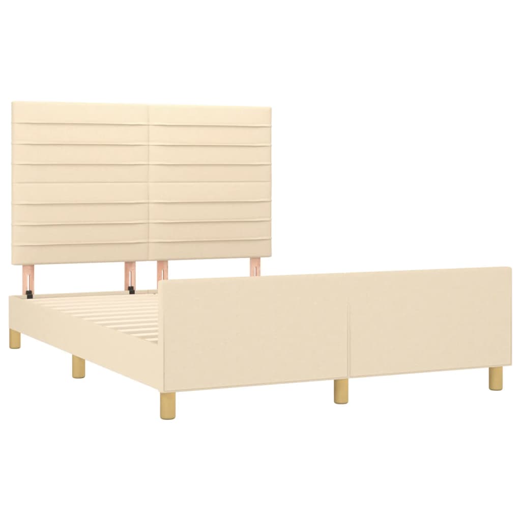 Bedframe zonder matras stof crèmekleurig 140x200 cm is nu te koop bij PeponiXL, paradijselijk wonen!