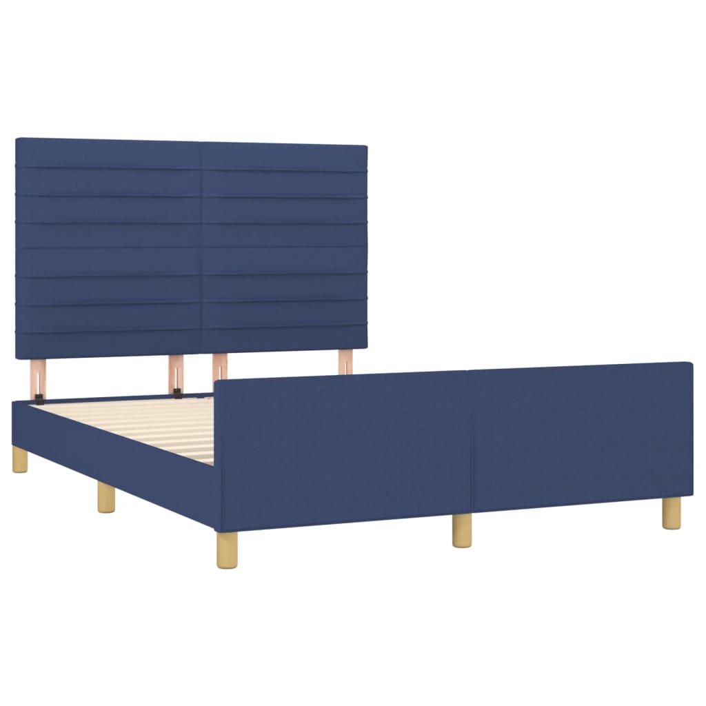 Bedframe zonder matras stof blauw 140x200 cm is nu te koop bij PeponiXL, paradijselijk wonen!