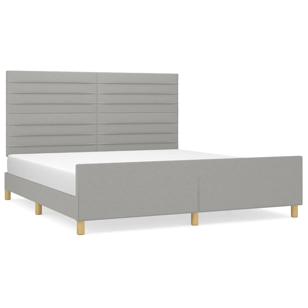 Bedframe zonder matras stof lichtgrijs 160x200 cm is nu te koop bij PeponiXL, paradijselijk wonen!