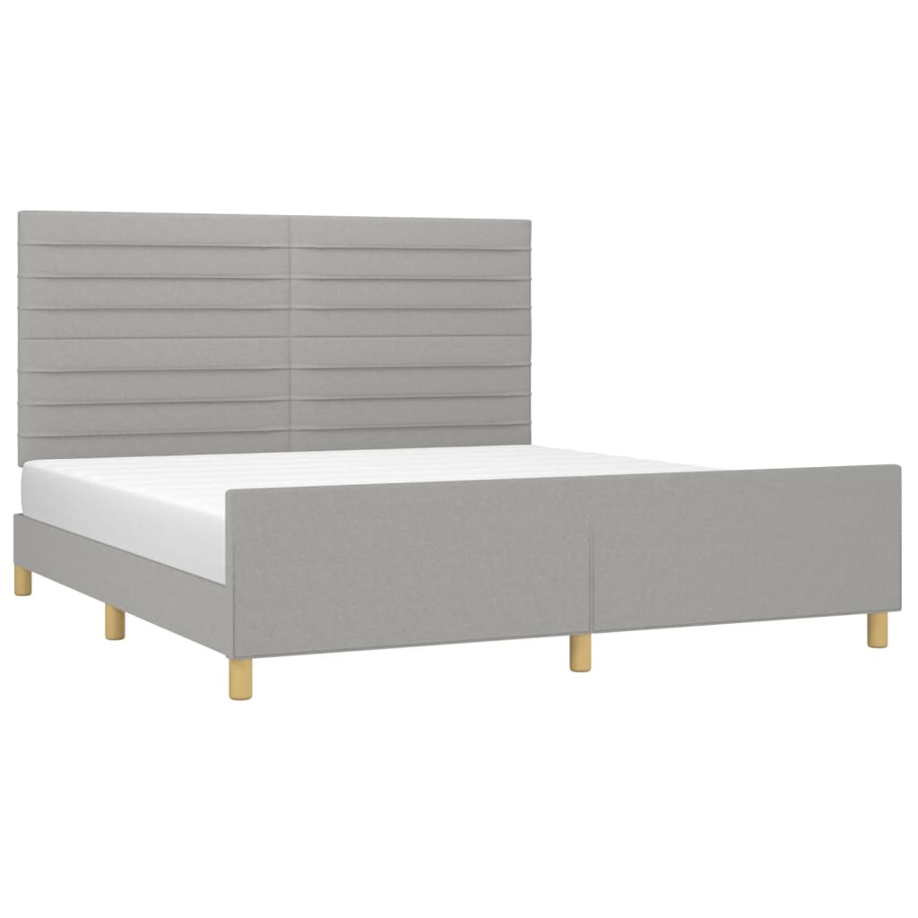 Bedframe zonder matras stof lichtgrijs 160x200 cm is nu te koop bij PeponiXL, paradijselijk wonen!