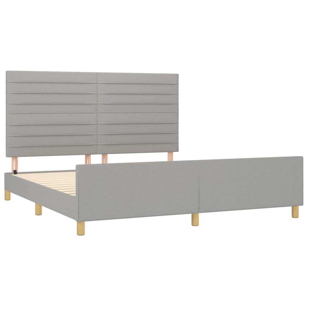 Bedframe zonder matras stof lichtgrijs 160x200 cm is nu te koop bij PeponiXL, paradijselijk wonen!