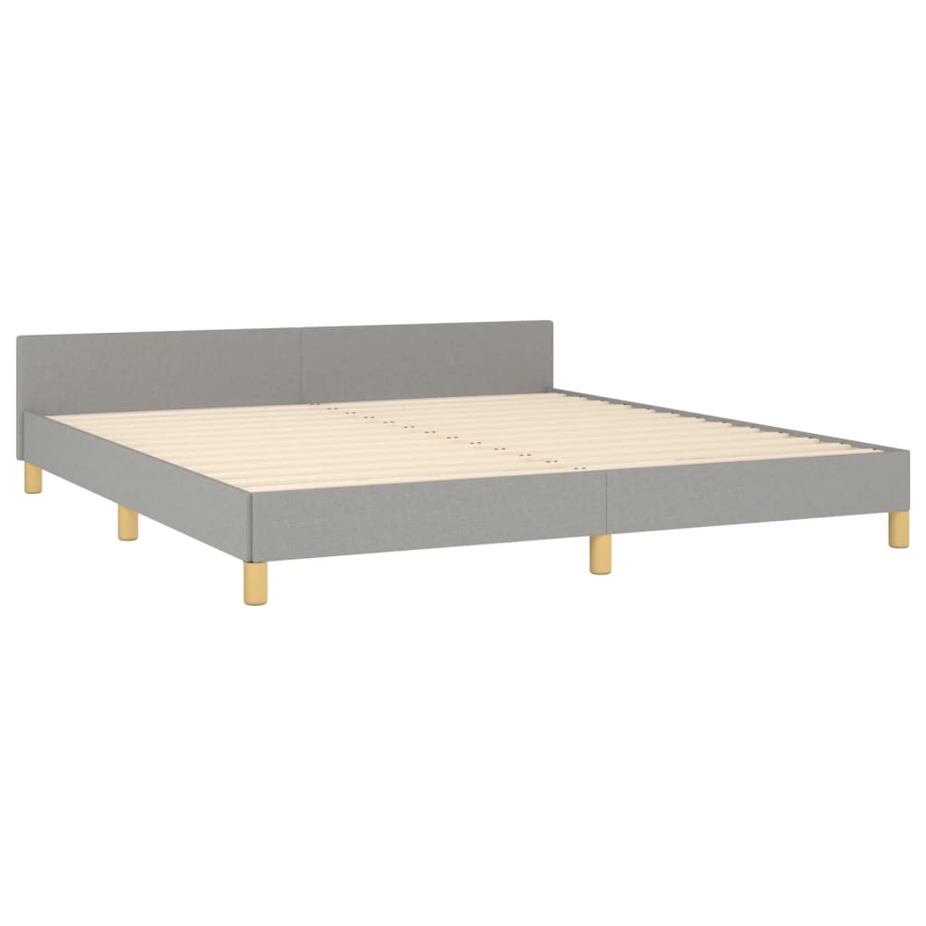 Bedframe zonder matras stof lichtgrijs 160x200 cm is nu te koop bij PeponiXL, paradijselijk wonen!