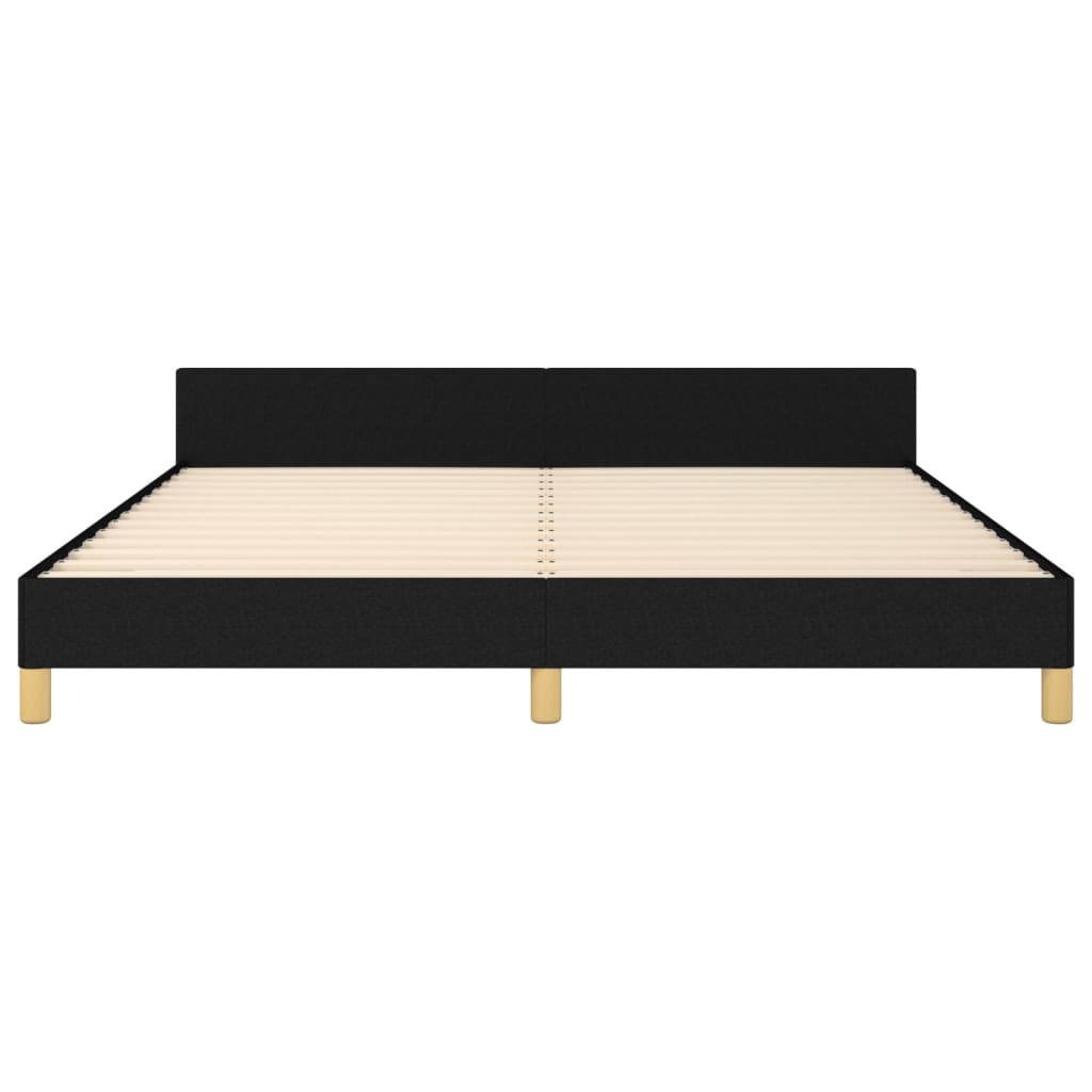 Bedframe zonder matras stof zwart 160x200 cm is nu te koop bij PeponiXL, paradijselijk wonen!