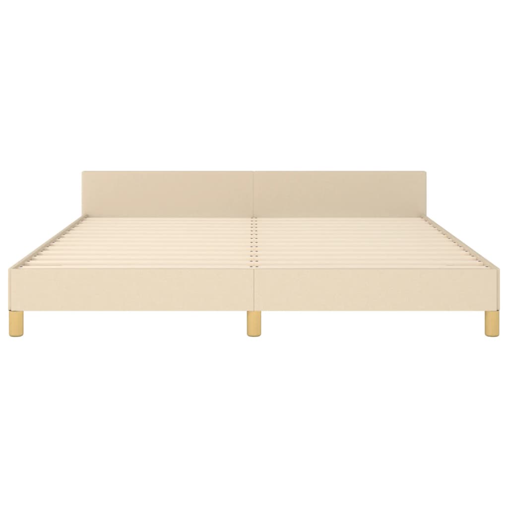 Bedframe zonder matras stof crèmekleurig 160x200 cm is nu te koop bij PeponiXL, paradijselijk wonen!