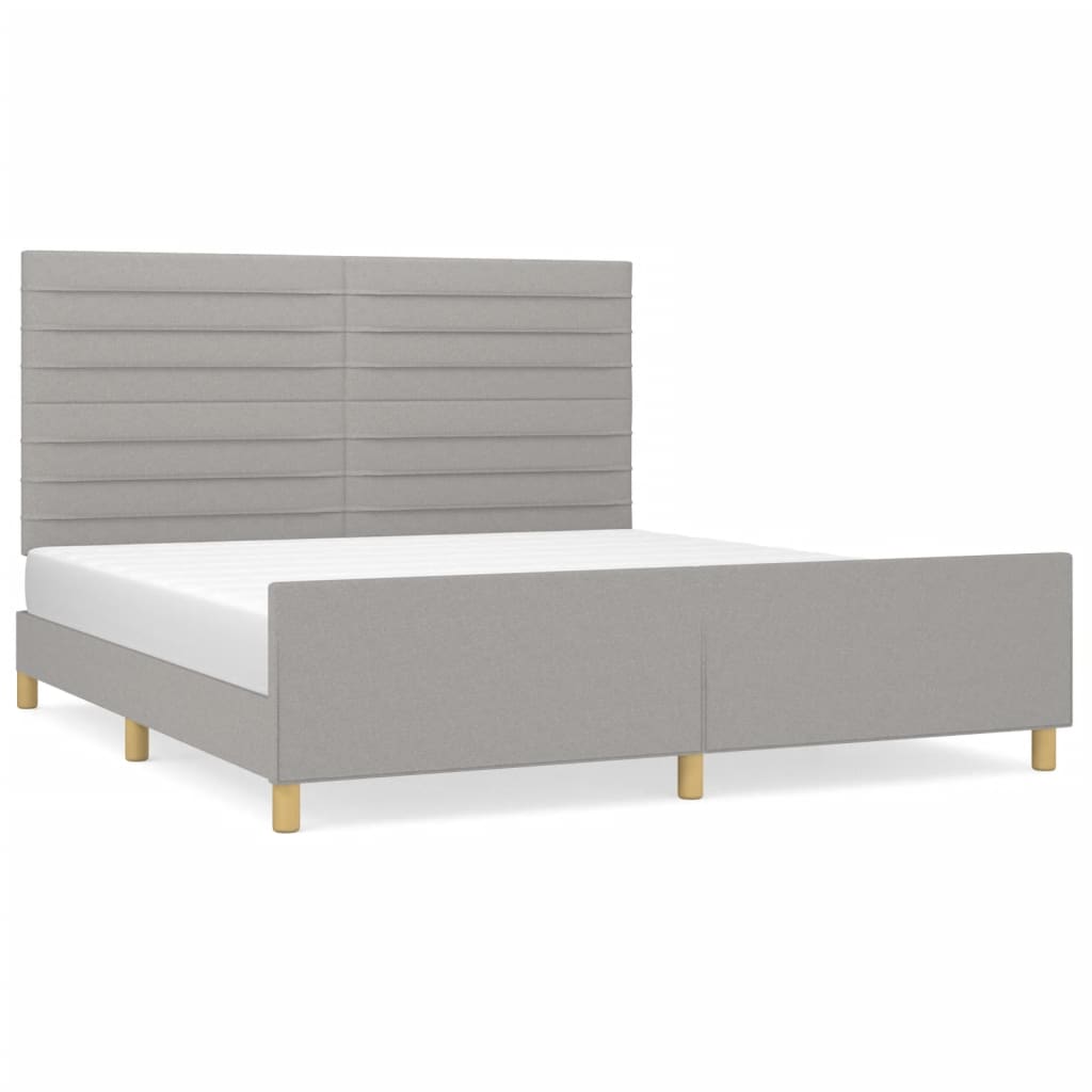 Bedframe zonder matras stof lichtgrijs 180x200 cm is nu te koop bij PeponiXL, paradijselijk wonen!